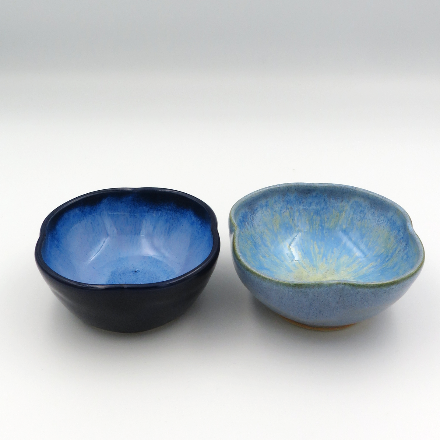 Small 4-Petal Dish - Light Blue