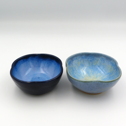 Small 4-Petal Dish - Light Blue