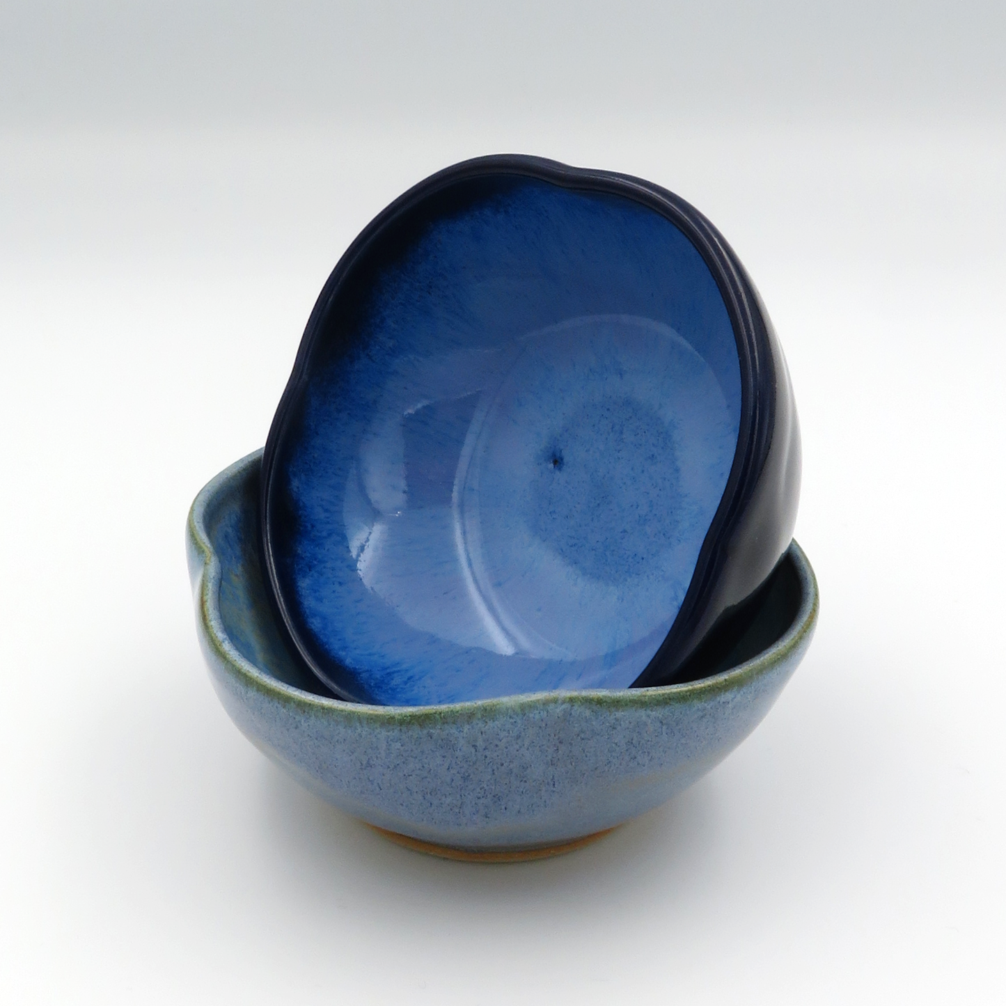 Small 4-Petal Dish - Light Blue