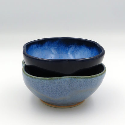 Small 4-Petal Dish - Light Blue