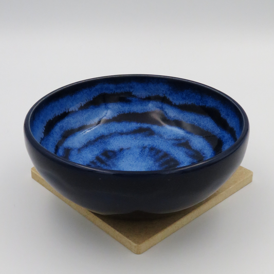 Spiral Glaze Small Bowl - Deep Blue