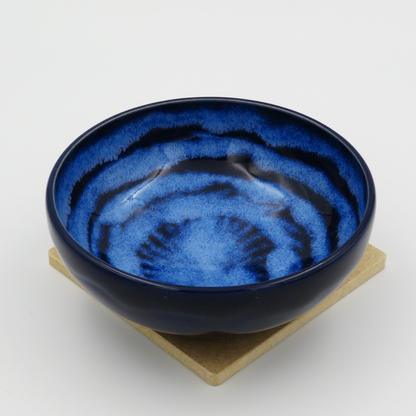 Spiral Glaze Small Bowl - Deep Blue