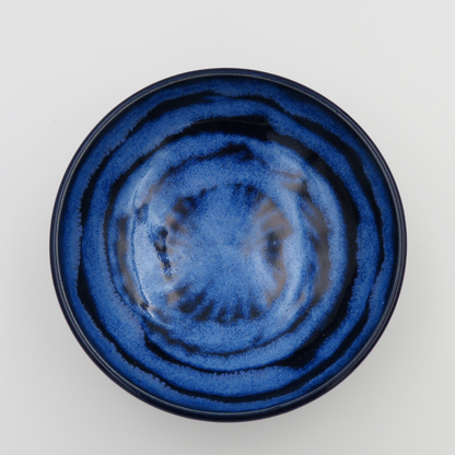 Spiral Glaze Small Bowl - Deep Blue